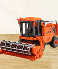 Durable Combine Harvester Toy For Kids And Boys Farm Tractor With Realistic Farmer Model Car Design In Orange For Children