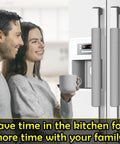Leather Refrigerator Door Handle Covers 6 Pack Keeps Fridge Microwave Oven Stove And Dishwasher Handles Clean From Oil Stains No Sweat Quick Wipe Kitchen Decor Grey on fridge
