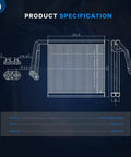 Front AC Evaporator Core Featuring Parallel Flow Design For Nissan Altima Murano Maxima Pathfinder Or Infiniti JX35 QX60 specifications drawing with dimensions.