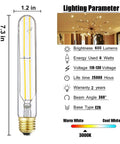 Dimmable 6W Tubular LED Bulb For Cabinets And Display Areas Soft White 3000K 60W Incandescent Equivalent with specs
