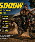 Heavy Hitter Adult Electric Bike With 52 Mph Dual Motors And Super Long Range Fast Fat Tire Mountain Ebike riding on a dirt path with sheep.