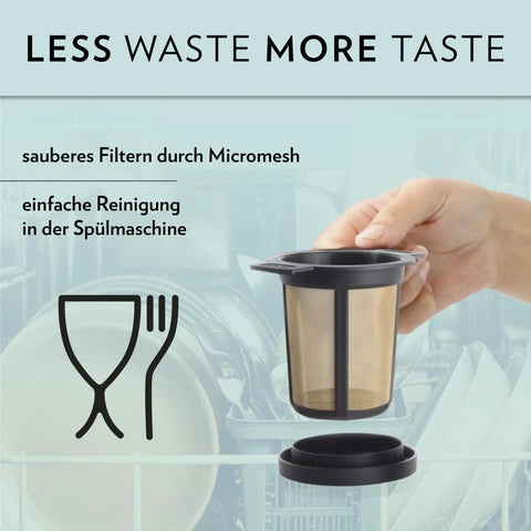 Reusable Stainless Steel Coffee And Tea Infusing Mesh Brewing Basket Medium Black Brew Nerd Approved with lid as drip tray