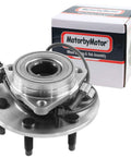 Front Wheel Hub and Bearing Assembly for 4WD 6 Lug Trucks and SUVs, Premium Replacement with ABS Sensor next to product box