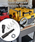 Top Shelf Planer Hardware Bag Replacement For DeWalt Dw7351 And Dw735X Tool Tables with clips and bolts for woodworking.