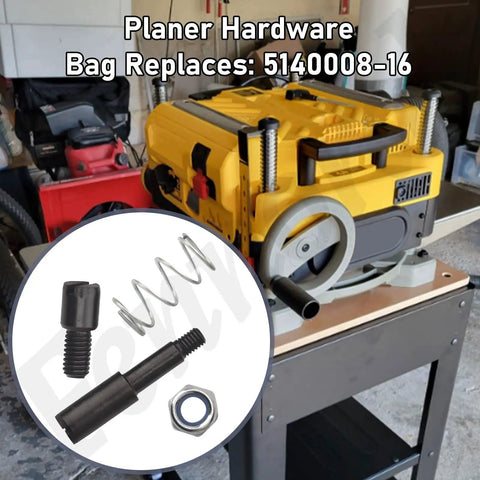 Top Shelf Planer Hardware Bag Replacement For DeWalt Dw7351 And Dw735X Tool Tables with clips and bolts for woodworking.