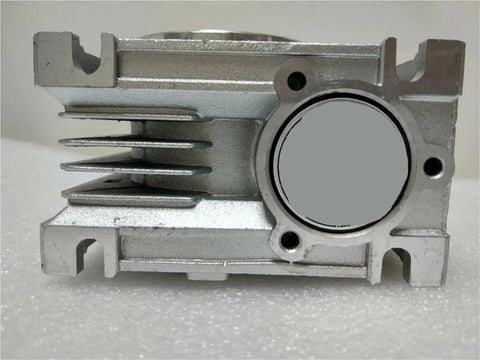 Heavy Duty Worm Gear Reducer That Runs Smooth As Glass On Any Frame Build Taking Zero Hassle From Heavy Loads While Offering Five To Eighty One Ratios For Solid Industrial Drive Projects, side view showing machined alloy casing.