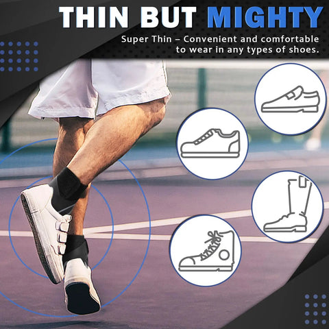 Man wearing Breathable Ankle Support Brace 1 Pair Neoprene Compression Sleeve For Sports Injury Recovery Pain Relief from Arthritis