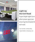 Office space with Led Exit Sign And Emergency Light Kit With Battery Backup For Business, Red Exit Light, 2 Adjustable Heads, UL Listed