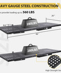 Illustration of 2 Pack 2x4 Foot Wall Mounted Garage Shelves With 4 Hooks Tough As Nails Heavy Duty Storage Racks and dimensions