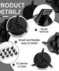 12 Piece Motorcycle Helmet Visor Screws And Visor Clip Fixing Sun Screws For Motocross Helmets Replacement Black Accessories