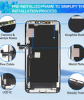 IPhone 11 Pro Max 6.5 Inch Screen Replacement Kit With 3D Touch LCD Digitizer Full Assembly And Front Glass Waterproof Adhesive