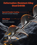 Deformation-resistant alloy steel drill bit of powerful electric post hole digger with 1500W motor 5.91 inch auger bit