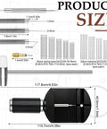 Must Have Watch Band Repair Kit For Metal Straps With Link Remover showing tool sizes and components including hammer and pins