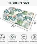 Waterproof Hammock Egg Chair Cushion For Indoor Outdoor Use Hanging Basket Chair Pad For Patio And Garden Large 90x120cm 35x47in Navy Green Cozy Back Pillow Pad For Outdoor Relaxation, palm leaf pattern