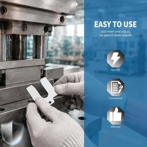 Top Shelf 280Pcs 304 Stainless Steel Shim Kit 2X2 Inch slotted washer being used for precision alignment in machinery.