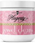Top Tier Jewelry Cleaning Kit For Diamonds Gold And Platinum Sweeps Grime Away To Restore Lively Shine On Precious Stones Quick With Kosher Certified Gentle Formula Includes Handy Dipping Basket And Nylon Brush in a pink jar.