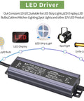 Beefy 12V LED Power Supply IP67 Waterproof, 150W Constant-Voltage LED Transformer with connector ports displayed