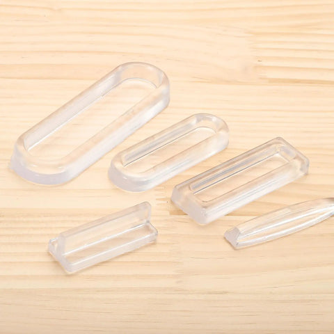 Top Shelf Clear Recessed Finger Pulls 2 Pack Easy Peel And Stick Cabinet Hardware 1.97 Inch modern transparent cabinet handles