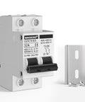32 Amp Solar Panel Disconnect Switch For PV Systems, DC 12-400V Or AC 90-400V, 2 Pole Mini MCB Solar Shut Off, DIN Rail Mount, Easy Install, Protects Power Distribution From Overload And Short Circuit, Great For Home Or Workshop.