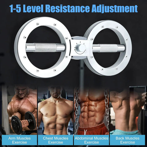 8-Shaped 360 Degree Rotatable Forearm Trainer With Adjustable Resistance Levels From 1 To 5 12 Lbs Metal Arm Grip Strengthener