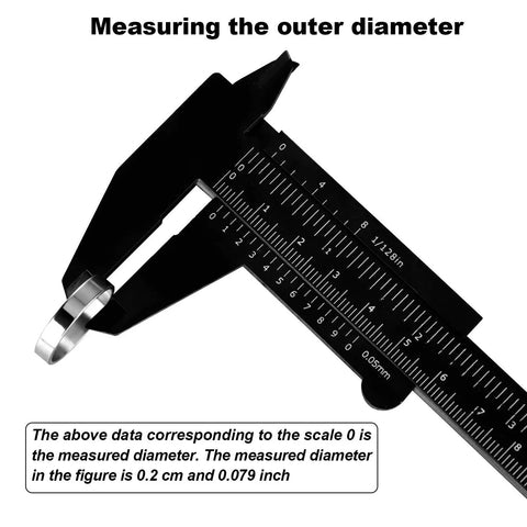 Plastic Vernier Caliper 0-6 Inch 0-150 mm Mini Sliding Gauge With Double Scale Built Tough For Students And Pros Durable Measuring Tool For Jewelry Eyebrow Mapping Tattoo Artists Office Use