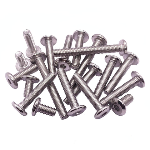 30 Piece M6 30mm Flat Head Hex Socket Cap Screws Bolts In 304 Stainless Steel 18 8 Fully Threaded Hex Drive Fasteners