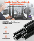 Beefy 10 Pack 23.62 Inch Aluminum Extrusion Profile with T Slot European Standard Anodized Linear Rail for 3D Printer
