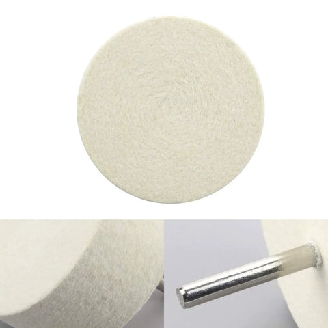Heavy Duty Compressed Wool Felt Polishing Wheel Made For Cerium Oxide Glass Buffing And Optics Polish With A Tough As Nails Grip, 75mm disc.
