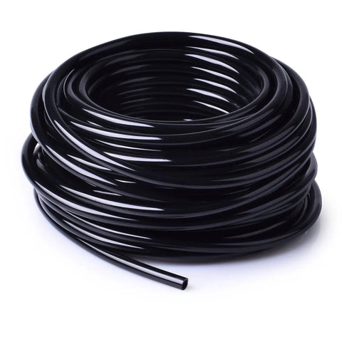 1/4 Inch Blank Distribution Tubing For Drip Irrigation, 50 Ft Roll, Ultra Flexible Outdoor Hose Coiled, Weatherproof