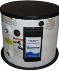 Top Shelf 12 Gallon Marine Hot Water Heater 120 Volt Direct Heating Tank For Galley And Shower Dense Foam Insulation view from top with controls