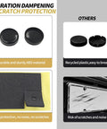 Upgrade Your Ride With Rock Solid Anti Theft License Plate Screws That Keep Your Tag Locked Down Thanks To A Tamper Proof Design Made From Beefy Stainless Steel Bolts With A Slick Black Finish To Fight Rust For Cars Motorcycles Trailers And Trucks, featuring durable ABS caps for vibration dampening and scratch protection.