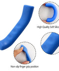Two Pairs Silicone Brake Lever Grip Protectors For Bikes Non Slip Handle Covers For Road And Mountain Cycling 75x24mm Blue