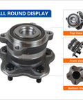 Rear Wheel Hub Bearing Assembly 512388 Fits 2007 2018 Nissan Altima 2009 2019 Maxima 2015 2016 Murano with top, front, and bottom views.
