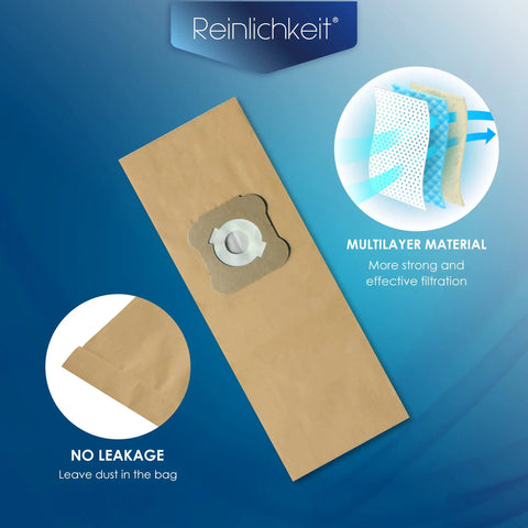 Nine Pack Replacement Vacuum Bags Compatible With G3 G4 G5 G6 G7 Vacuum Cleaners Fits 197294 197394 shown with dust lock design