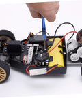 RC Car Screw Fasteners Tool Kit With Wrench And Arm Pin Screws For Quick Repairs And Easy Maintenance An All In One Gasket Replacement Set With Nuts Bolts And Tools For Pro Level RC Car Upkeep being used on RC car motor.