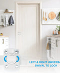 Premium White Rotate Bolt Latch Set Heavy Duty Zinc Alloy Cabinet Locks With Slick Swivel Mechanism For Cabinets.
