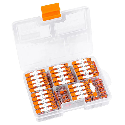 DIY Ready Wire Connectors Set In Sturdy Case With 221 Series Inline Splice 12 AWG Kit Includes 90-Piece Splicing Wire Nuts