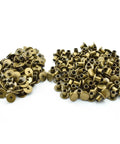Boss Grade 120 Pcs Chicago Screws Cross Head Drive For Bookbinding And Leather Working Dead Serious Zinc Plated Steel Rivets In Bronze 5Mm X 6Mm Straight Shot DIY Hardware including two piles of screws.