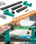 Adjustable PCB Soldering Clamp Holder For Circuit Boards And Desoldering Helping Hand Soldering Tool Stand in use