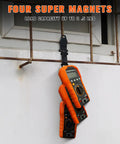 Hard Case Bundle With Magnetic Hanger Strap Replacement For Digital Multimeters MM400 MM325 MM300 MM200 ET140 MM720 attached to metal bar