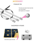 Stainless ties and shockproof stickers for Front License Plate Holder Bracket Upgraded Black Universal ABS Mounting Kit Frame.