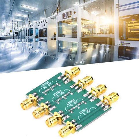 RF Attenuator With SMA Double Female Connector 50 Ohm For Precise Signal Attenuation, green boards with gold connectors