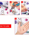 Steps for using the All In One Jewelry Repair Kit With Pliers, Beading Tools, Elastic Wire And Cord, 450 Beads And Supplies