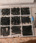 Flat Head Phillips Wood Screws Set 440Pcs Carbon Steel Self Tapping For DIY Projects Kit M in plastic organizer box