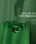 Green gift bag with ribbon handle from Mini Gift Bags With Ribbon Handles Set Of 10 Assorted Colors For Party Favors And Gift Wrapping.