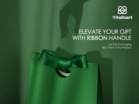 Green gift bag with ribbon handle from Mini Gift Bags With Ribbon Handles Set Of 10 Assorted Colors For Party Favors And Gift Wrapping.