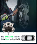 Mechanic installing Rear Wheel Hub Bearing Assembly 512382 for Mitsubishi Lancer 2008-2015, Outlander 2007-2012, 5-lug with ABS.