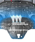 Heavy Duty Engine Splash Shield Fits Hyundai Sonata 2024 2025 2026 highlighting maintenance holes and heat dissipation outlet.