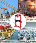 50 Ton H Frame Hydraulic Shop Press With Floor Plates For Garage And Workshop Heavy Duty Beast Steel Construction