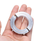 Double Split Shaft Collar Clamp For One And Quarter Inch Shaft Two Piece Aluminum Alloy Clamp With Two And One Sixteenth Inch Outer Diameter And One Half Inch Thickness Set Screw Lock For Secure Precise Positioning, hand-held